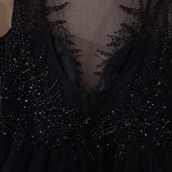 Evening Short Dress 
Beautiful Navy Blue - Picture 8 of 8